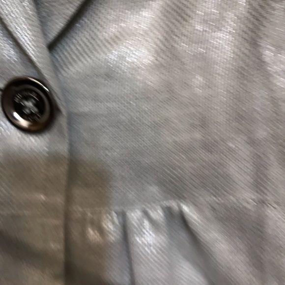 Micheal Kors  size 12 silver linen blend jacket 3/4 sleeve - Picture 3 of 8